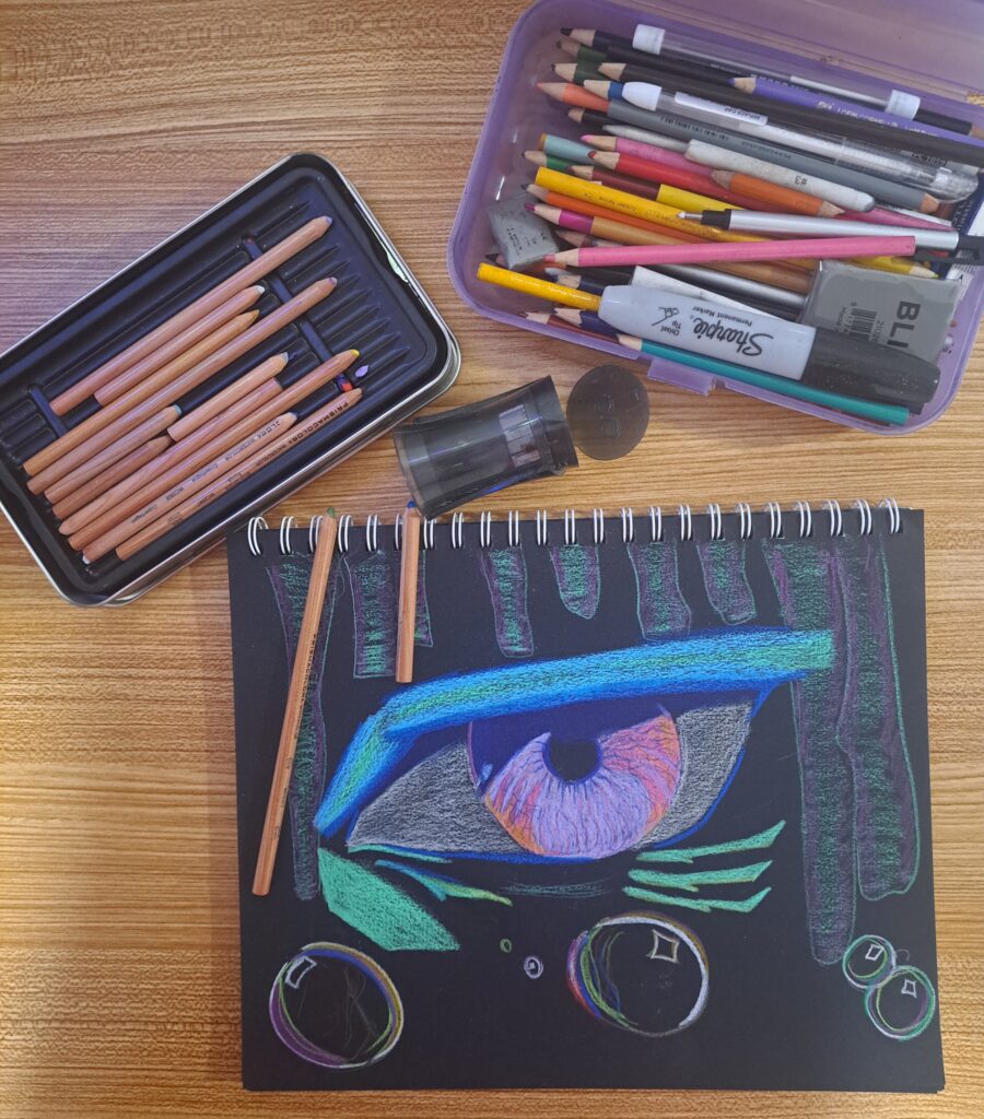 Colored pencil drawing